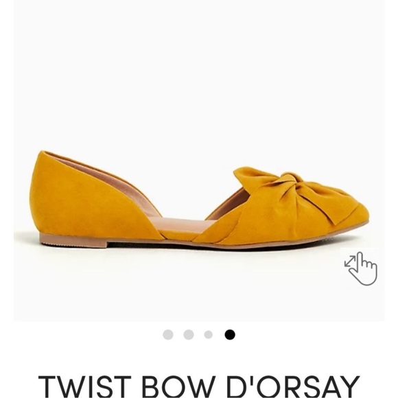 Torrid Mustard Pointed Toe Suede Slip-On Flats - Picture 5 of 12